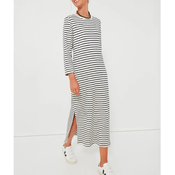 Tuckernuck Dresses & Skirts - POMANDER PLACE Navy Stripe Gio Maxi Dress
